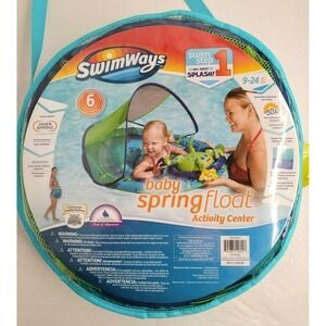 SwimWays Baby Spring Float  Activity Center 9 To 24 Months Sun Canopy 6 Toys